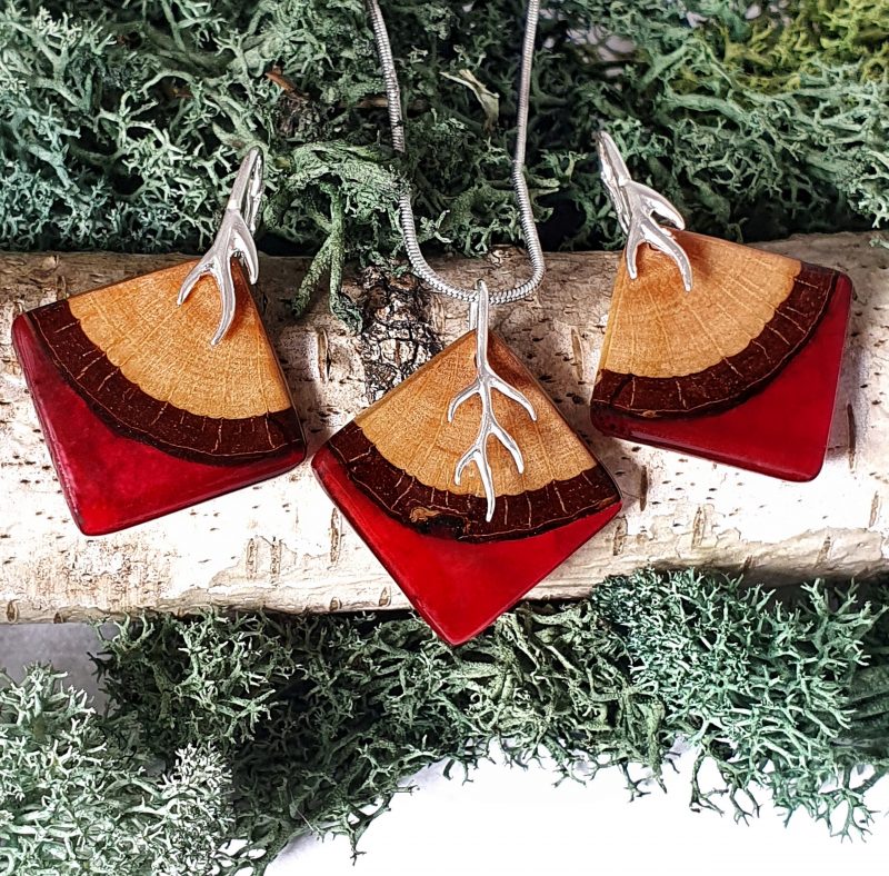 komplet z drewna akacji